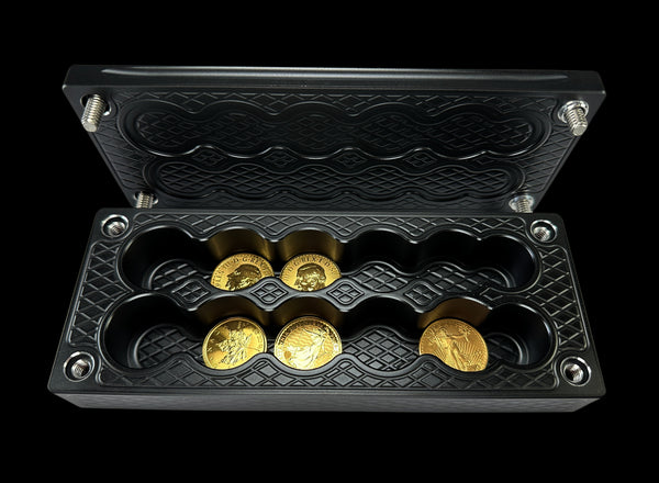 100 1/2oz Gold Coins MATTE BLACK Gold Stacker Brick (PRICE AS SHOWN $1,799.99)*