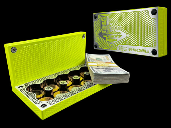 $10k, 50oz Gold Coins REVERSE YELLOW JACKET Survival Brick (PRICE AS SHOWN $2,998.99)*