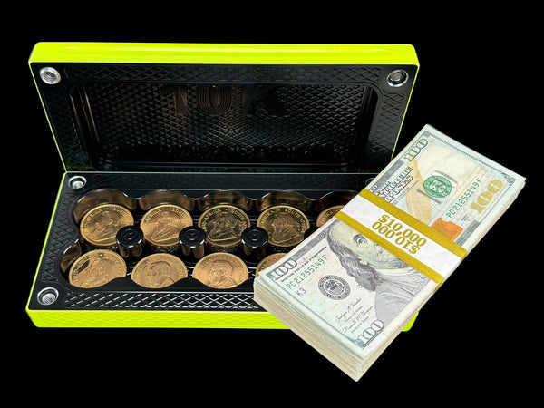 $10k, 50oz Gold Coins Reverse Yellow Jacket Survival Brick (PRICE AS SHOWN $2,698.99)*