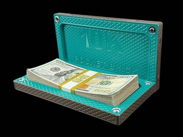 HEAVY POCKET Brick - GOLDEN NICKEL/TURQUOISE - $10,000 Capacity (PRICE AS SHOWN $1,798.99)*