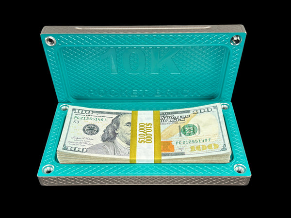 HEAVY POCKET Brick - GOLDEN NICKEL/TURQUOISE - $10,000 Capacity (PRICE AS SHOWN $1,798.99)*