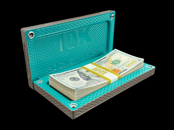 HEAVY POCKET Brick - GOLDEN NICKEL/TURQUOISE - $10,000 Capacity (PRICE AS SHOWN $1,798.99)*