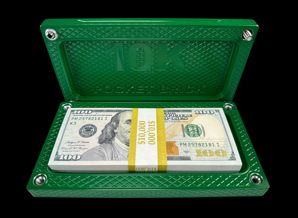 HEAVY POCKET Brick - EMERALD GREEN - $10,000 Capacity (PRICE AS SHOWN $1,698.99)