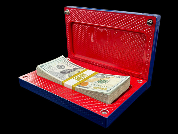 SUPER HEAVYWEIGHT POCKET Brick - SATIN ROYAL BLUE/REDRUM - $10,000 Capacity (PRICE AS SHOWN $1,998.99)*