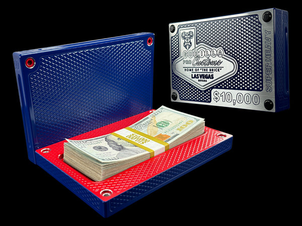 SUPER HEAVYWEIGHT POCKET Brick - SATIN ROYAL BLUE/REDRUM - $10,000 Capacity (PRICE AS SHOWN $1,998.99)*