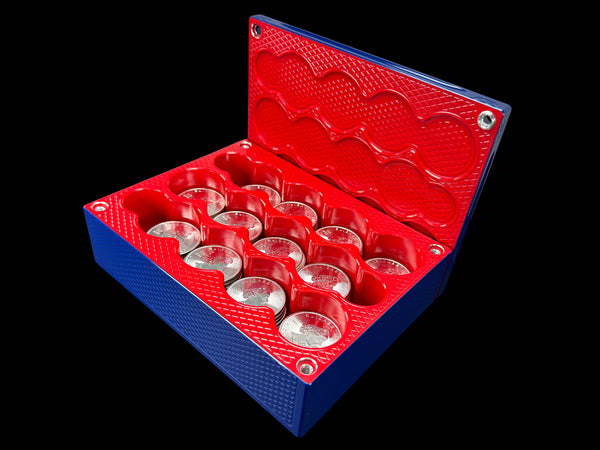 180oz Silver Coins ROYAL BLUE/REDRUM Silver Stacker Brick (PRICE AS SHOWN $2,698.99)*