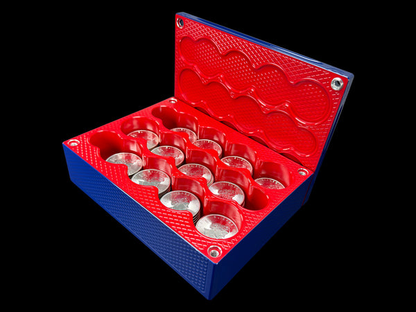 180oz Silver Coins ROYAL BLUE/REDRUM Silver Stacker Brick (PRICE AS SHOWN $2,698.99)*