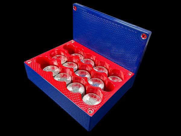 180oz Silver Coins ROYAL BLUE/REDRUM Silver Stacker Brick (PRICE AS SHOWN $2,698.99)*