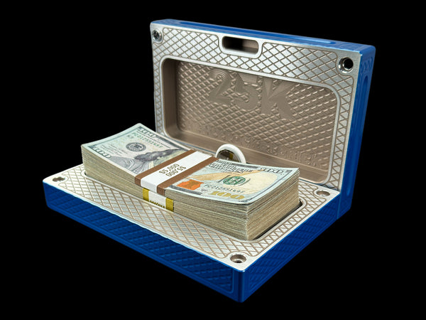 SUPER HEAVYWEIGHT POCKET Brick - ANO BLUE / GOLDEN NICKEL - $25,000 Capacity (PRICE AS SHOWN $2,898.99)*