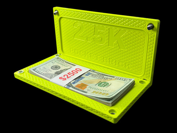 POCKET Brick - NEON YELLOW - $2,500 Capacity (PRICE AS SHOWN $1,269.99)*