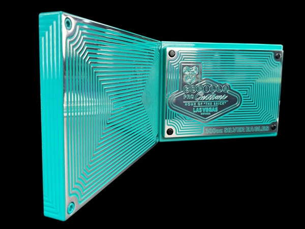 Silver Eagle Coin Brick - TIFFANY TEAL - 300oz. Capacity