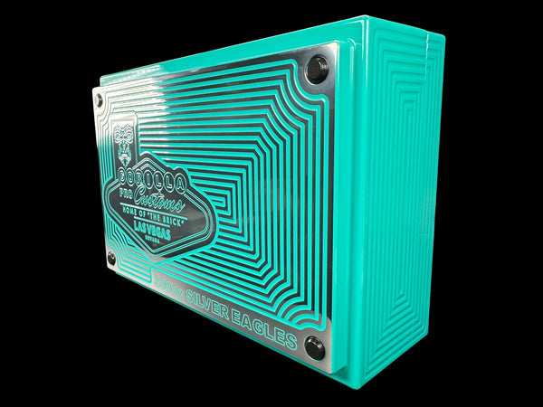 Silver Eagle Coin Brick - TIFFANY TEAL - 300oz. Capacity