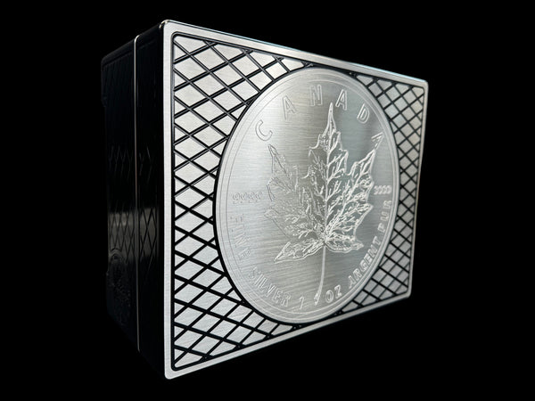 Silver Maple Leaf Monster Brick - AK BLACK - 500oz. Capacity (PRICE AS SHOWN $10,098.98)*