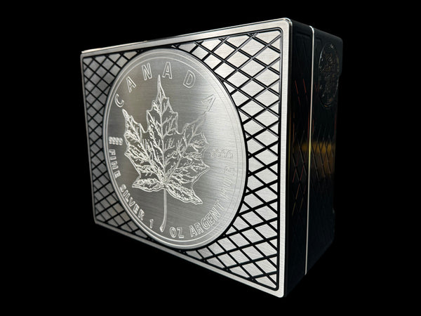 Silver Maple Leaf Monster Brick - AK BLACK - 500oz. Capacity (PRICE AS SHOWN $10,098.98)*