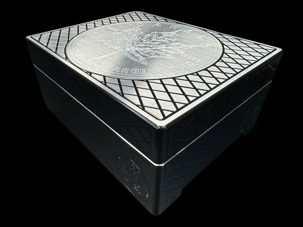 Silver Maple Leaf Monster Brick - AK BLACK - 500oz. Capacity (PRICE AS SHOWN $10,098.98)*