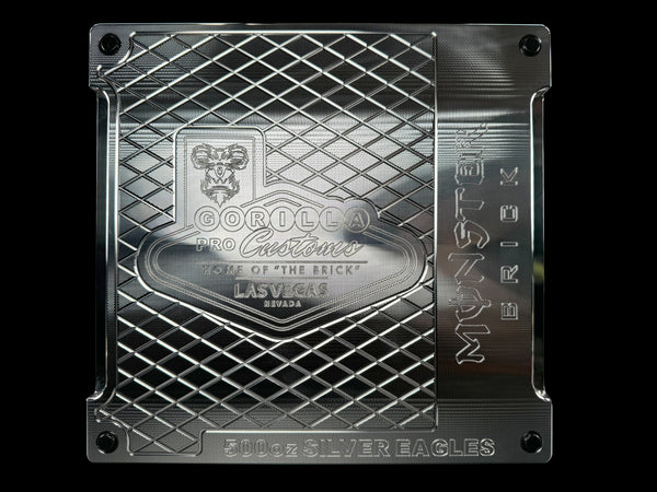 Silver Eagle Monster Brick - MACHINED - 500oz. Capacity (PRICE AS SHOWN $7,899.98)*