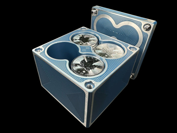 80oz 4x4 Silver Coins BLUE ICE Silver Stacker Survival Brick (PRICE AS SHOWN $2,798.99)*