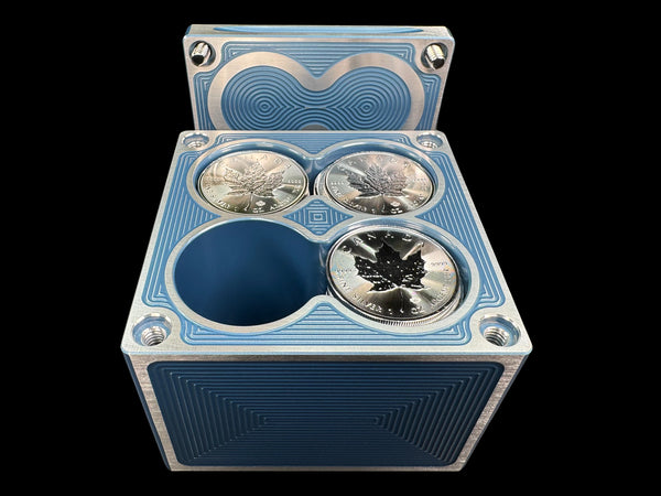 80oz 4x4 Silver Coins BLUE ICE Silver Stacker Survival Brick (PRICE AS SHOWN $2,798.99)*