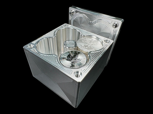 80oz 4x4 Silver Coins MACHINED Silver Stacker Survival Brick (PRICE AS SHOWN $1,299.99)*