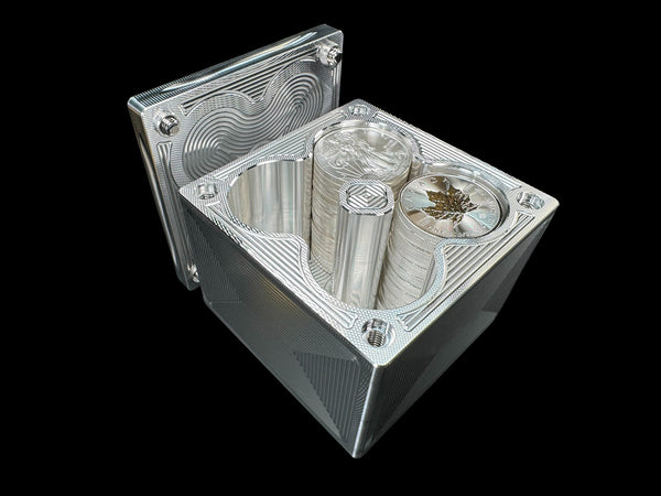 80oz 4x4 Silver Coins MACHINED Silver Stacker Survival Brick (PRICE AS SHOWN $1,299.99)*