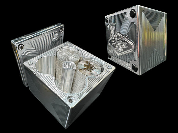 80oz 4x4 Silver Coins MACHINED Silver Stacker Survival Brick (PRICE AS SHOWN $1,299.99)*