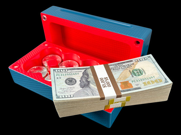 $25k, 80oz Silver Coin AQUA_BLUE/NEON RED Survival Brick (PRICE AS SHOWN $2,398.99)*