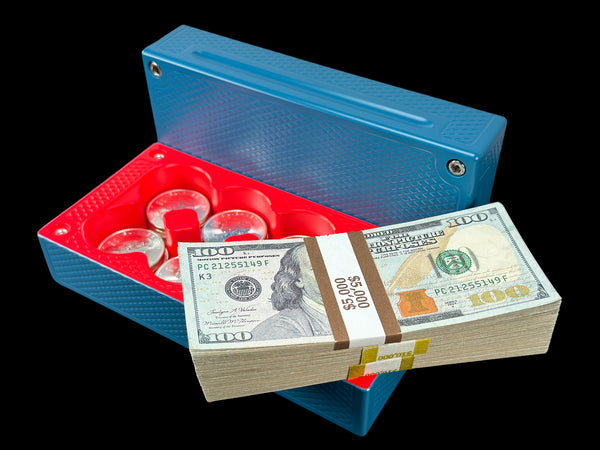 $25k, 80oz Silver Coin AQUA_BLUE/NEON RED Survival Brick (PRICE AS SHOWN $2,398.99)*