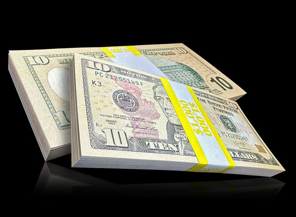 "BANK NOTES" DOUBLE SIDED Prop Cash | $10 Dollar Bills