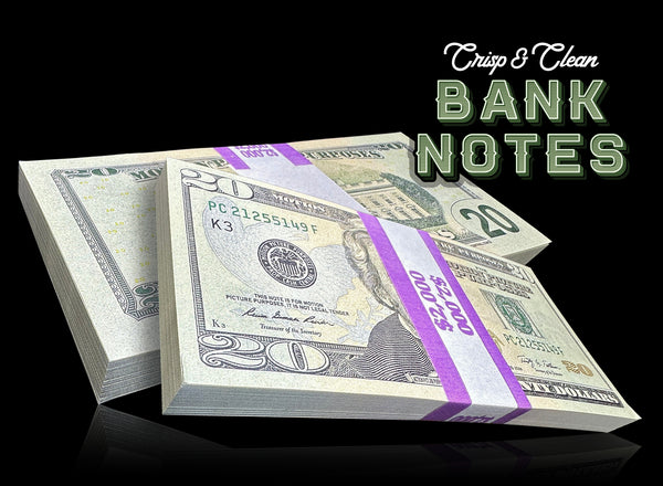 "BANK NOTES" DOUBLE SIDED Prop Cash | $20 Dollar Bills