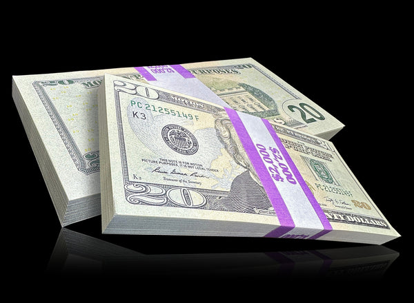 "BANK NOTES" DOUBLE SIDED Prop Cash | $20 Dollar Bills