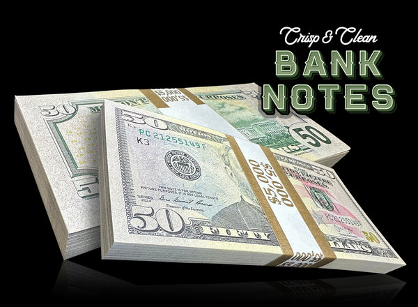 "BANK NOTES" DOUBLE SIDED Prop Cash | $50 Dollar Bills