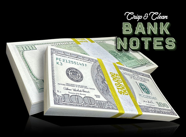 "BANK NOTES" (OLD SCHOOL) DOUBLE SIDED Prop Cash | $100 Dollar Bills