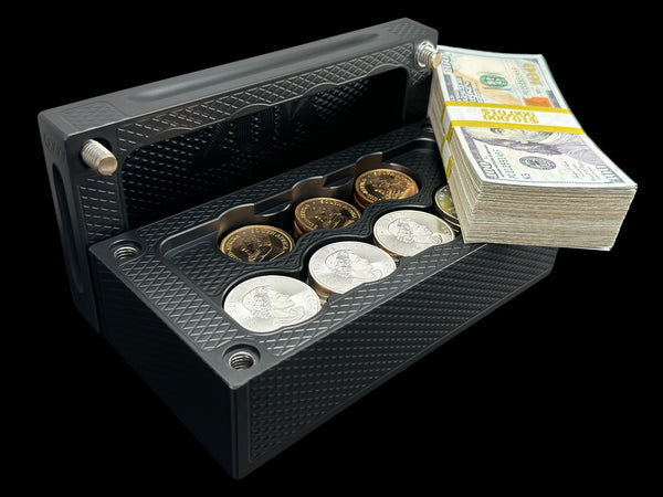 $20k, 60oz Silver 45oz Gold Coins MATTE BLACK Survival Brick (PRICE AS SHOWN $1,599.99)*