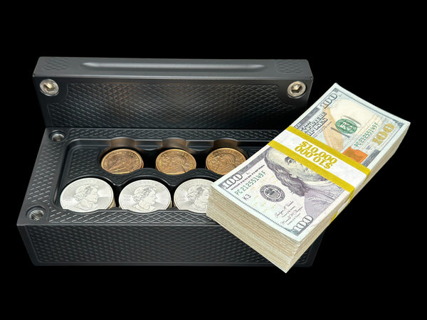 $20k, 60oz Silver 45oz Gold Coins MATTE BLACK Survival Brick (PRICE AS SHOWN $1,599.99)*