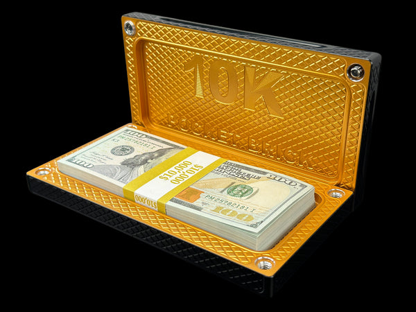 HEAVY POCKET Brick - BLACK/BRASS - $10,000 Capacity (PRICE AS SHOWN $1,699.99)*