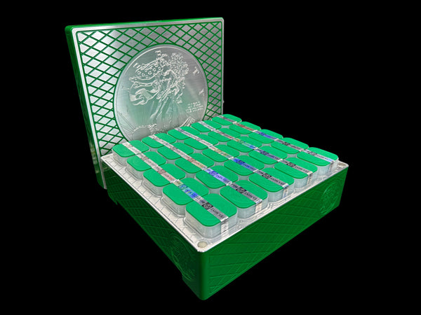 Silver Eagle Monster Brick - EMERALD GREEN - 500oz. Capacity (PRICE AS SHOWN $10,098.98)*