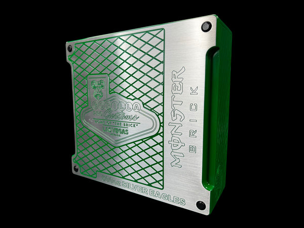 Silver Eagle Monster Brick - EMERALD GREEN - 500oz. Capacity (PRICE AS SHOWN $10,098.98)*