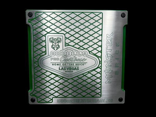 Silver Eagle Monster Brick - EMERALD GREEN - 500oz. Capacity (PRICE AS SHOWN $10,098.98)*