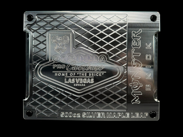 Silver Maple Leaf Monster Brick - MACHINED - 500oz. Capacity (PRICE AS SHOWN $6,899.98)*