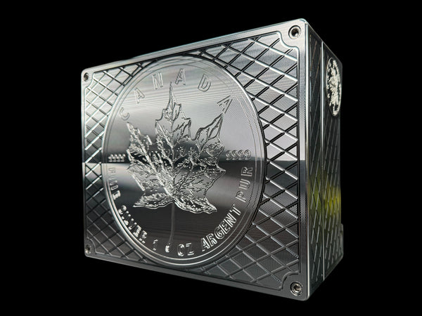 Silver Maple Leaf Monster Brick - MACHINED - 500oz. Capacity (PRICE AS SHOWN $6,899.98)*