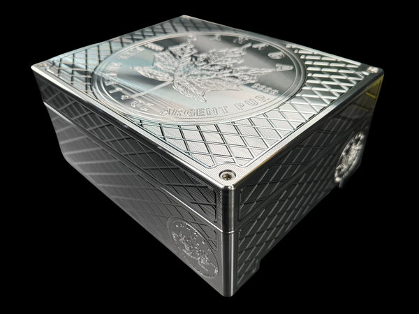 Silver Maple Leaf Monster Brick - MACHINED - 500oz. Capacity (PRICE AS SHOWN $6,899.98)*