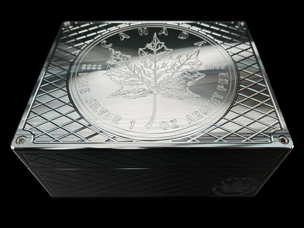 Silver Maple Leaf Monster Brick - MACHINED - 500oz. Capacity (PRICE AS SHOWN $6,899.98)*