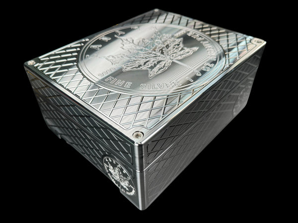 Silver Maple Leaf Monster Brick - MACHINED - 500oz. Capacity (PRICE AS SHOWN $6,899.98)*