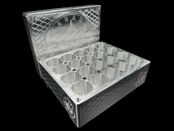 Silver Maple Leaf Monster Brick - MACHINED - 500oz. Capacity (PRICE AS SHOWN $6,899.98)*