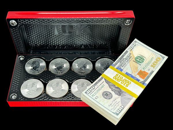 $10k, 40 1oz Silver Coins REVERSE BLACK WIDOW Survival Brick (PRICE AS SHOWN $1,999.99)*