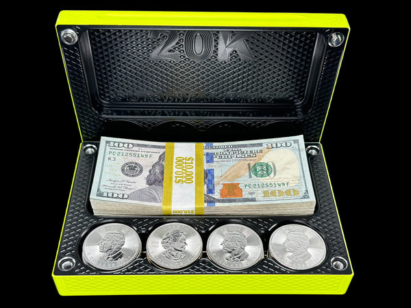 $20k, 24oz Silver Coins REVERSE YELLOW JACKET Survival Brick (PRICE AS SHOWN $2,399.99)*