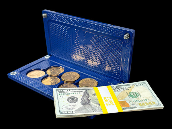 $1k, 14oz Gold Coins SATIN ROYAL BLUE Survival Brick (PRICE AS SHOWN $1,719.99)*