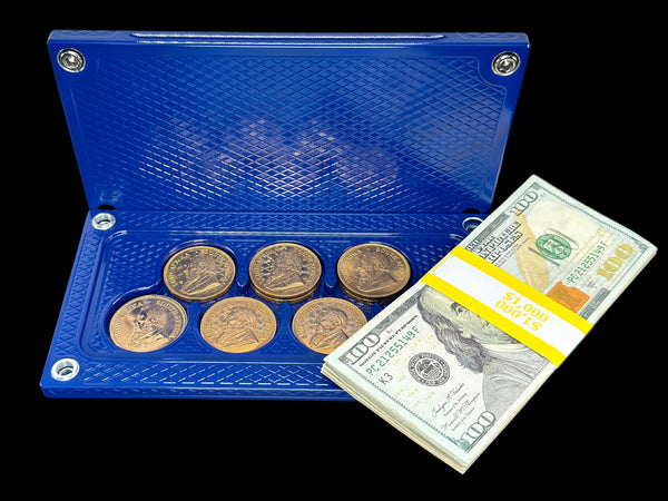 $1k, 14oz Gold Coins SATIN ROYAL BLUE Survival Brick (PRICE AS SHOWN $1,719.99)*