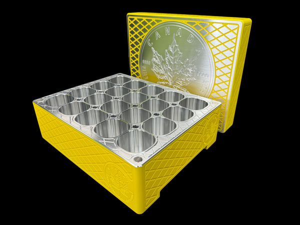 Silver Maple Leaf Monster Brick - SATIN YELLOW - 500oz. Capacity (PRICE AS SHOWN $10,098.98)*