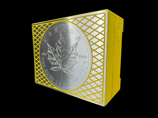 Silver Maple Leaf Monster Brick - SATIN YELLOW - 500oz. Capacity (PRICE AS SHOWN $10,098.98)*